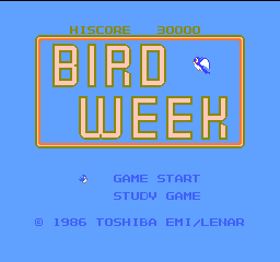 Bird Week title screen for Famicom